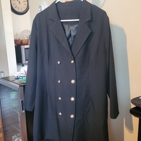 Black‎ Double-Breasted Blazer Dress - Picture 2 of 4